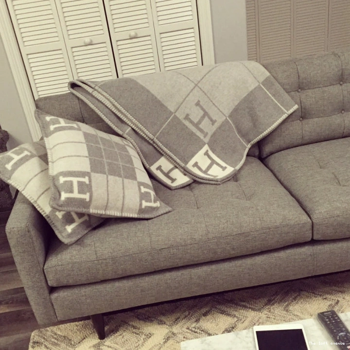WOOL STRIPE HERMES THROW BLANKET 0820